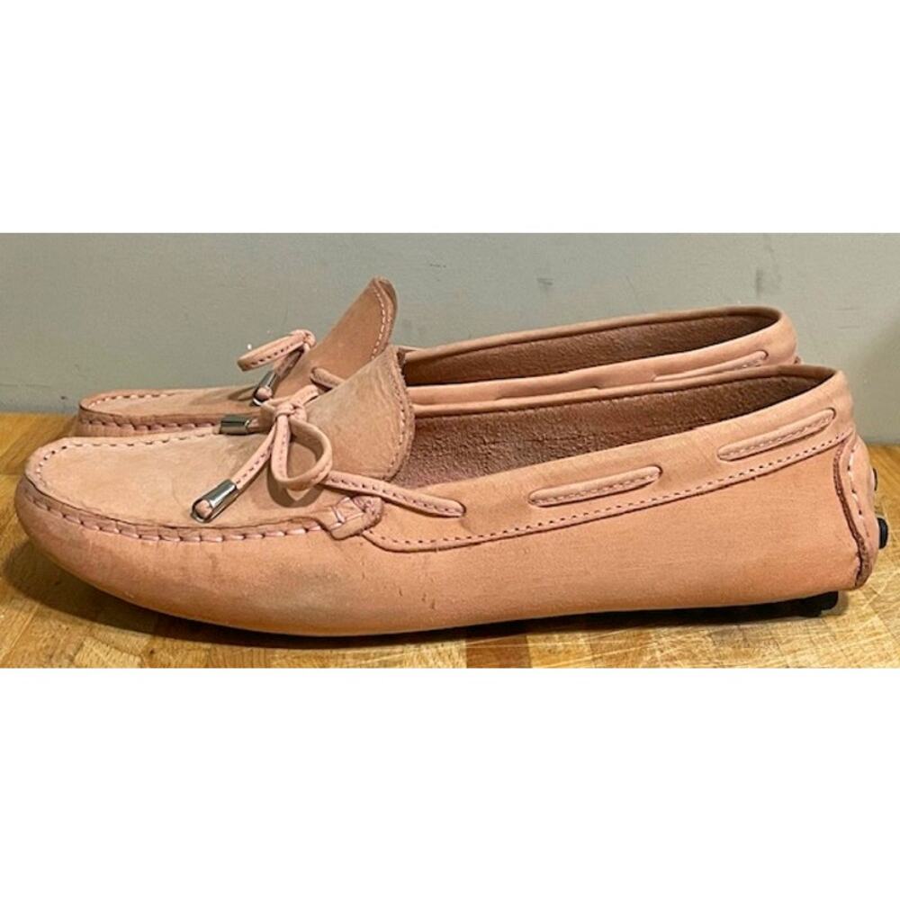 Mercanti Fiorentini Moccasin Driving Loafers Light Pink Suede Women's Sz 8.5 - Picture 10 of 10